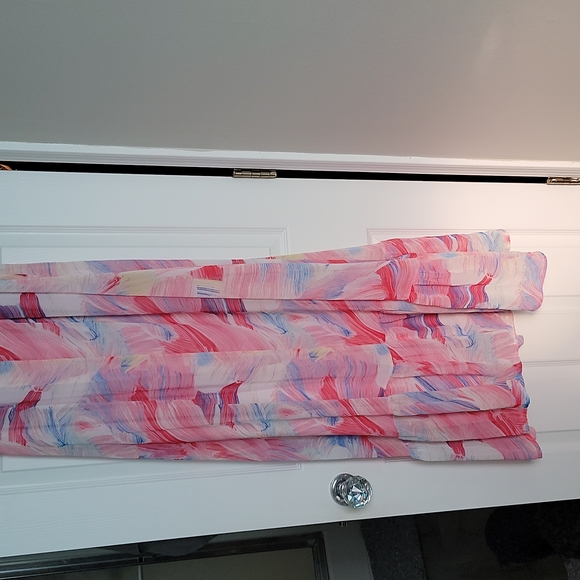 Pink Adjustable Strap Dress with Ruffle at Bottom - Picture 6 of 8